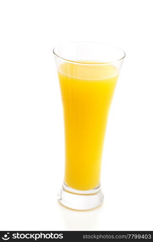 glass of orange juice isolated on white
