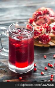 Glass of pomegranate juice