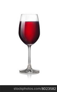 Glass of red wine. Glass of red wine isolated on a white background
