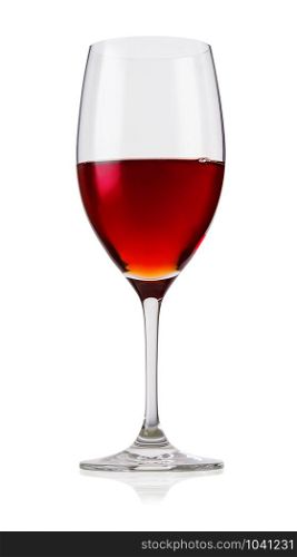 Glass of red wine isolated on a white background. Glass of red wine