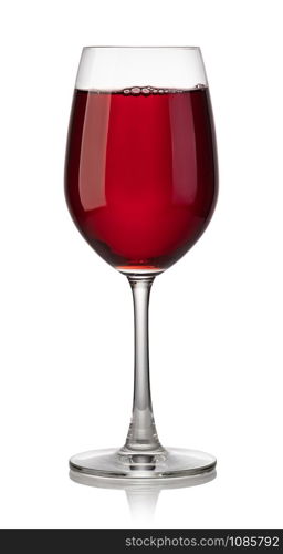 Glass of red wine isolated on white background. Glass of red wine