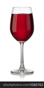 Glass of red wine isolated on white background. Glass of red wine