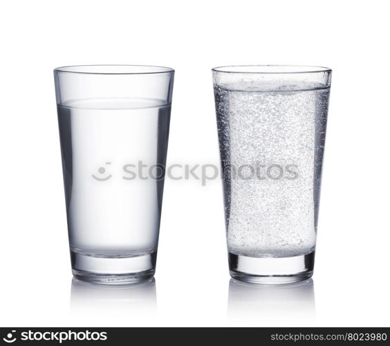 glass of water. glass of water on a white background