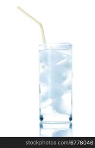 Glass of water isolated over white