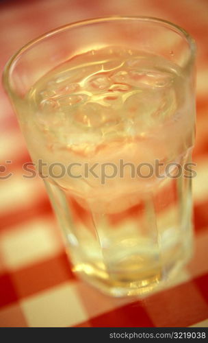 Glass of Water on Restaurant Table