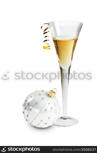 glass of wine isolated on a white background