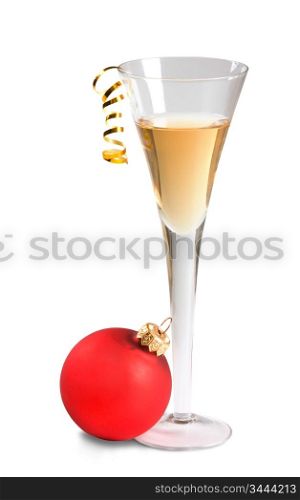glass of wine isolated on white background