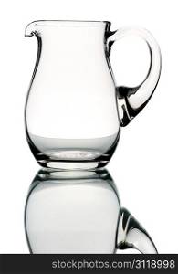 Glass pitcher on a white background, isolated