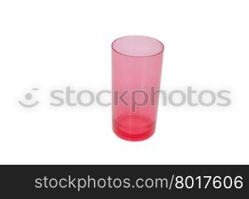 glass plastic on white background