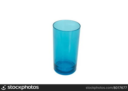 glass plastic on white background