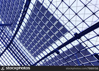 Glass roof - abstract industrial background