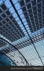 Glass roof - abstract industrial background