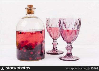 glass tumblers fruit compote