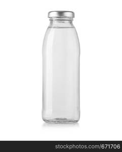 glass water bottle isolated on white with clipping path