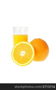 glass with fresh orange juice