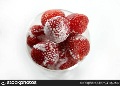Glass with Strawberries and cream