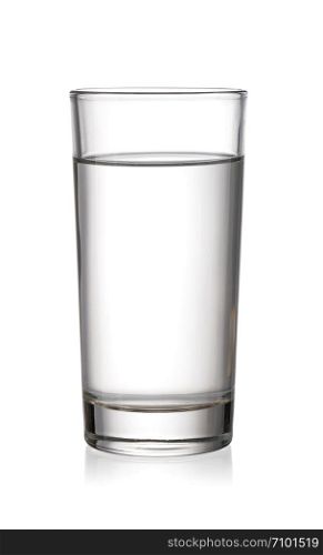 Glass with water isolated on white background. Glass Of Water