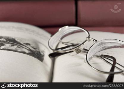 Glasses and books