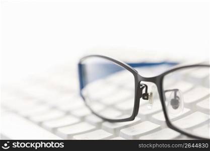 Glasses and Keyboard