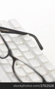 Glasses and Keyboard