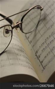 Glasses and Sheet music
