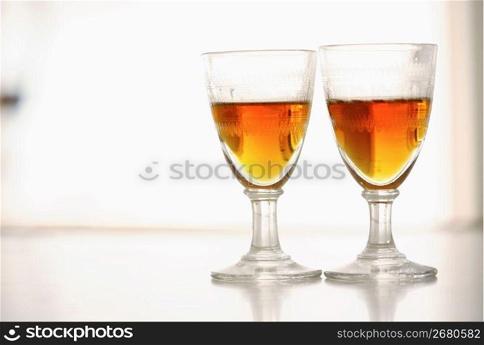 glasses of alcohol