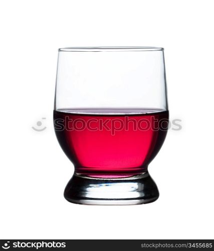 glasses with drinks isolated on a white background