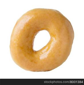 Glazed donut isolated on white with clipping path