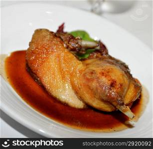 Glazed Duck Plate With Sauce