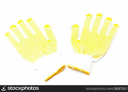 glazier gloves on a white background