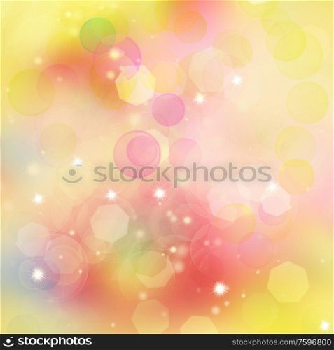 Gleaming festive red and yellow birthday background with bokeh sparcle. Festive background