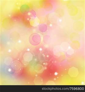 Gleaming festive red and yellow birthday background with bokeh sparcle. Festive background