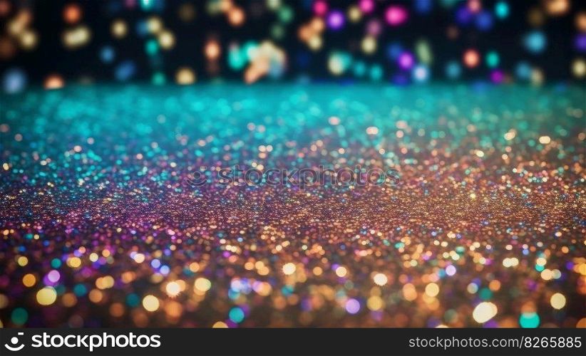 Glitter confetti background. Illustration Generative AI 