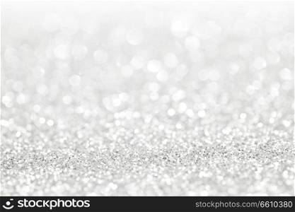 Glittery shiny lights silver abstract Christmas background