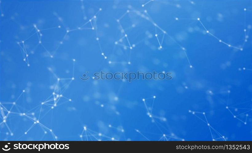 Global blockchain network and wireframe polygonal structures on a blue black background. Blockchain network connection structure, data digital background.. Cryptocurrency global blockchain business network background.