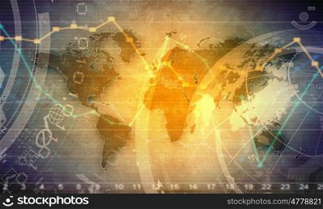 Global business. Abstract background image with business concepts. Elements of this image are furnished by NASA