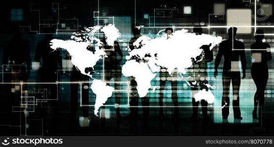 Global Business Concept as a Presentation Background Art. Global Business Concept