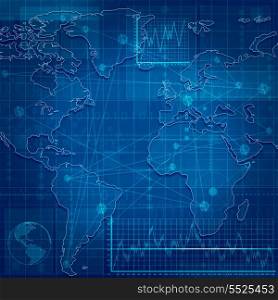 Global Communications. Abstract techno backgrounds for your design