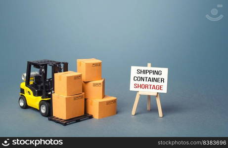 Global container shortage and a forklift. Difficulty with logistics and transportation of goods to small companies. Imbalance, high prices for the transportation. Consequences of economic slowdown.