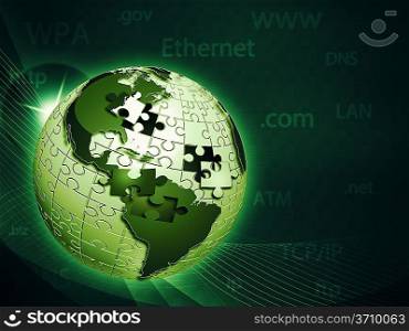 Global information network, abstract techno backgrounds