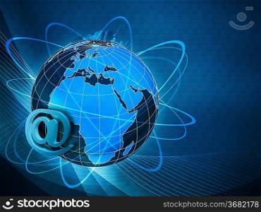 Global internet communications, abstract techno backgrounds