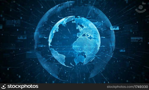 Global network 5g High speed internet communication, Technology network digital data connection and Internet marketing background