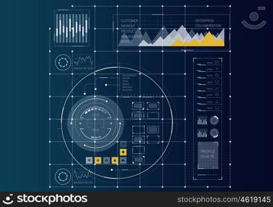 Global networking concept. Conceptual business virtual background with charts and graphs