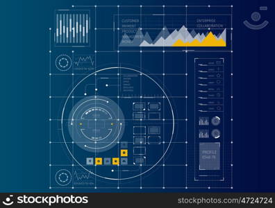 Global networking concept. Conceptual business virtual background with charts and graphs