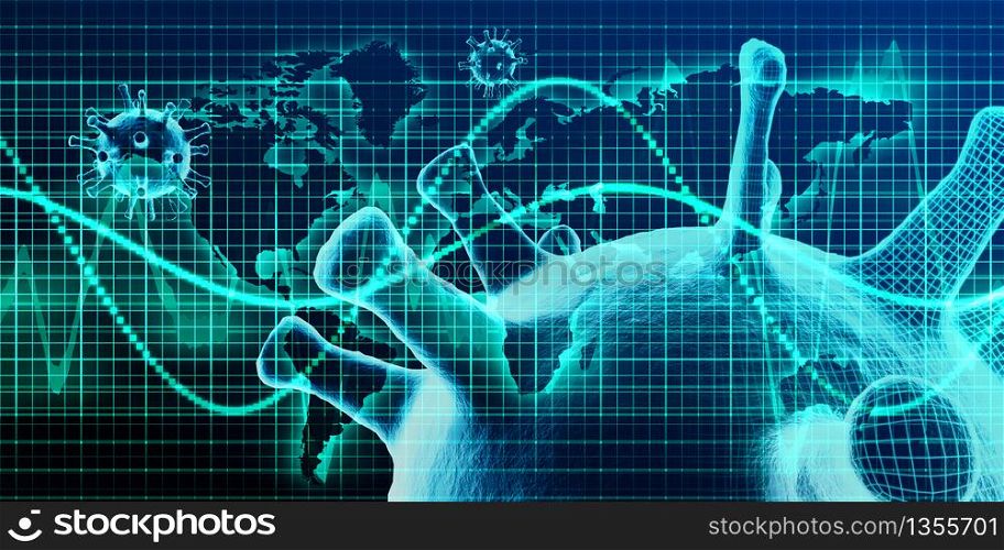 Global Pandemic and Medical Crisis Data Abstract Background Concept. Global Pandemic