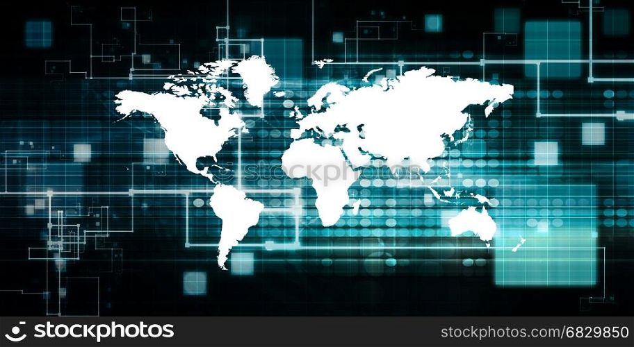 Global Technology Business Abstract Background as Art. Global Technology