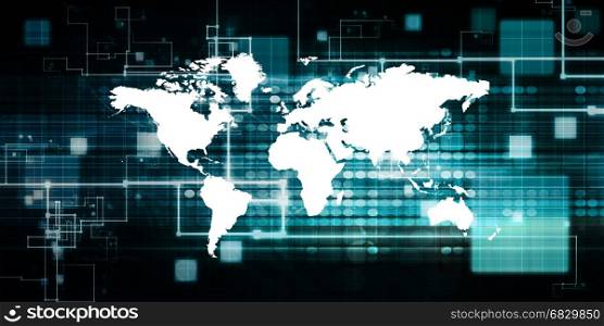 Global Technology Business Abstract Background as Art. Global Technology