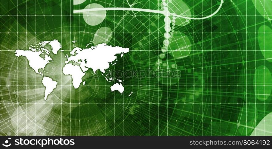 Global Trade Business as a Map Concept Art. Global Trade Business