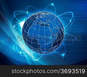 Global transportation and communications background