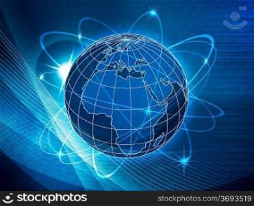 Global transportation and communications background